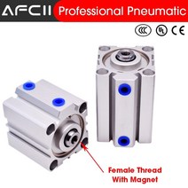 공압 에어 실린더 SDA -S 암나사 자석 실린더 소형 복동 박형, 02 Stroke 10mm_01 Bore 12mm