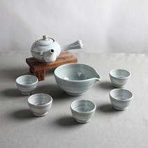 분청 귀얄 5인 다기세트