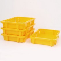 플라스틱 농수산물 운반상자옐로우/어상자/두부상자/블루베리상자/수산물상자/농산물상자/플라스틱상자/플라스틱바스켓/바구니/보관상자/운반박스, 옐로우