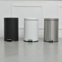 키펙스 유럽형 무소음 페달 휴지통 종량제 10L, 무광블랙