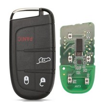 Jingyuqin 애프터 마켓 스마트 원격 키 433mhz 4A Keyless for Jeep Renegade Compass CCUV Trailhawk SIP22 M3N408213, for Renegade+4 Buttons SUV