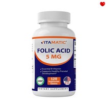 Vitamatic Folic Acid 5mg 엽산 비타민 B9 120정