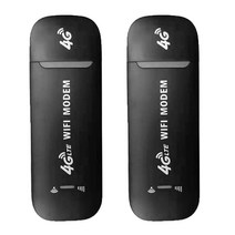 원룸공유기 자취방 공유기 와이파이 게이밍 호환 2/1pcs 4G LTE USB 모뎀 네트워크 카드 100Mbps 무선 어댑터 WiFi 150Mbps 스틱, 호주_블랙 2Pcs