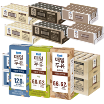매일두유 6종 모음 190ml x 48팩, 매일두유 식이섬유 저당 190ml x 48팩