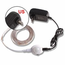 현관 센서등 신발장 간접조명 건전지 스마트 미니 모션 센서가있는 led 야간 조명 1m 2m led 스트립 방수 pir광 센서 야간 램프 옷장 복도 12v 전원 어댑터, 주도 스트립 우리, 5m 흰색