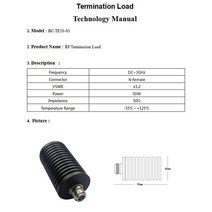 BECEN 50W N 암 커넥터 RF 터미네이션 로드 더미 50Ohm DC 3GHz