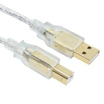 넥시 NEXI USB 2.0 고급형 투명 실드 케이블 (AM-BM) 3M (NX640)