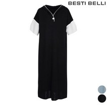 배색소매후드롱원피스BCOCG2987