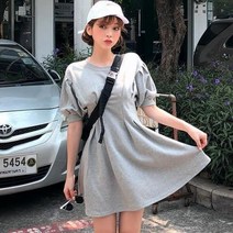 2020신상 버블 반팔 소녀풍 여름 귀여운 원피스 데일리룩