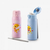 [락앤락] 핑크퐁 아기상어 원터치 텀블러 370ml (LHC3233), 핑크
