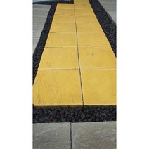 [2장][고강도][대형][300x300] 물결무늬 보도블럭 디딤돌 [With보도블럭] 콘크리트 벽돌 보수 긴급보수 긴급 조경 원예 바닥재 디딤석 건축 토목, [2장] 옐로우