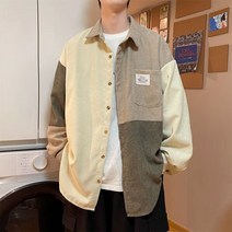 남성 린넨자켓 봄 여름 재킷 얇은 캐주얼 정장 마이 Gmiixder-봄 가을 컬러 셔츠 남성용 일본 린넨 캐주얼