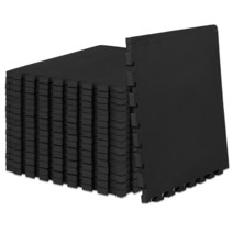 ProsourceFit 퍼즐 운동 매트 EVA 폼 운동 매트, Black - 1 inch - 72 Sq Ft - 18