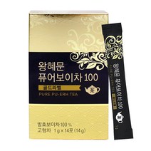 왕혜문 퓨어 보이차 100 1박스 (14포입), 단품