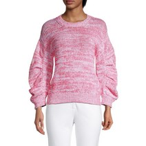 ELIE TAHARI 엘리 타하리 Puff 슬리브 Sweater - PINK COMBO107513