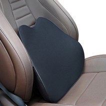 car neck seat lumbar support pillow 쿠션 back pillow memory cotton lumbar support for office 의자 쿠션, 검은색
