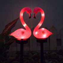3PCS 태양광정원등 플라밍고 정원등 LED정원등 가든데코 잔디등 후원 정원 장식조명