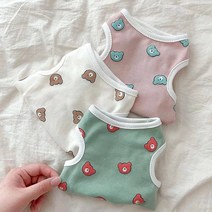 PIPIMONG 피피몽 반려견 고양이 몽베어즈 민소매 상의, 그린
