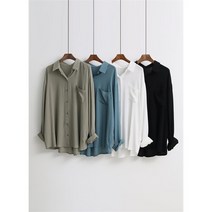 셀러허브 여성패션 [oshu] 여성 클래식한 컬러감 베이직 원포켓 셔츠 블라우스