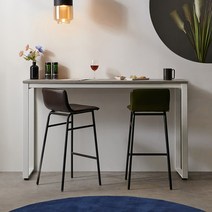 e스마트 스톤 홈바 사이드테이블 1400x400, (사각다리)어반스톤-블랙다리