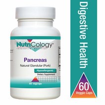 뉴트리콜로지 Nutricology Pancreas Pork 팬크리어스 돼지 췌장 60베지캡슐 1병, 1