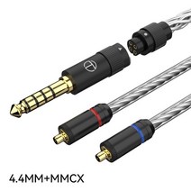 mmcx케이블 TRN 8 코어 고순도 산소 구리 Silve 교체 가능 Aduio 플러그 디자인 VX pro ZSX 용 HIFI 업그레, 12 4.4 MMCX