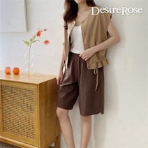 디자이어로즈 디자이어로즈 20대 30대 여자 포켓 면린넨 조끼 4color (8749608)