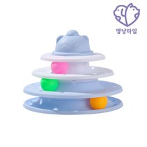 멍냥타임 귀여운 고양이 트랙볼 멀티플레이 4단 트렉볼 장난감 애묘용품 캣 펫 강아지, 귀여운고양이트랙볼핑크