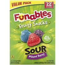 Funables 프루티 스낵 사우어 믹스드 베리 맛 22개입, 1개, 436g