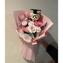 [졸업식꽃다발] 졸업꽃다발 초등학교졸업꽃다발 유치원졸업꽃다발 유치원졸업식 초등학교졸업식 비누꽃다발 졸업선물 초등학생졸업꽃다발 유치원생꽃다발 학사모인형 학사모졸업꽃다발 유치원꽃다발, 선택없음, 핑크