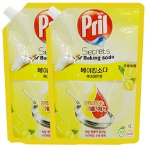 프릴 레몬향 1000mlx2개 리필 고농축 1종 과일향 과일 야채 세척 친환경 퍼실 주방 세제