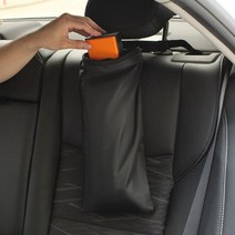 자동차 인테리어 자동차 액세서리 인테리어 장식 부품 작은 물건 정리함 좌석 가방 운송 용품 쓰레기통, [01] black, 01 black