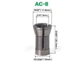 6mm/1/2mm/8mm 목공 라우터 비트 조각 기계 우드 밀링 커터 척 변환 세트 6.35 피, 12 AC-8
