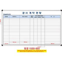 칠판나라 공사현황판 도안칠판 현황판 인쇄칠판 도안보드, 공사현황판(중형1)