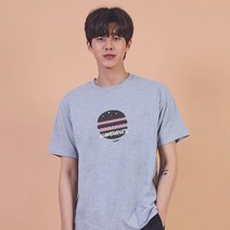 키밍 햄버거 그래픽 캐쥬얼 반팔티