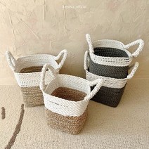 인생띵작 미니 해초 손잡이 바스켓 2종(낱개 판매) 왕골바스켓, 단품