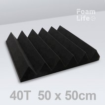 폼라이프 삼각방음재 흡음재 방음스펀지 난연 비접착 40Tx500x500, 1개