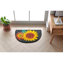 마니아홈데코 해바라기 욕실 발매트 주방 싱크대 매트 현관 러그 PVC주방매트/발매트