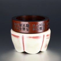 만자몰 벽조목 육자진언 한글한자 불교반지 NRB-13