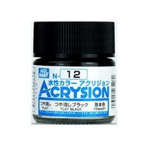 군제 아크릴 도료 N012 아크리존 플랫 블랙 무광 10ml