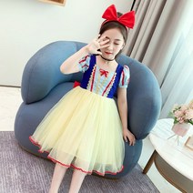 다여니샵 어린이 여아 반팔 공주 드레스(머리띠포함)