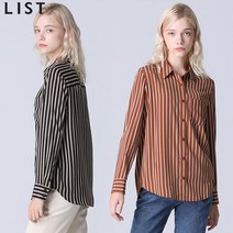 리스트 리스트 스트라이프 원포켓 버튼다운 셔츠