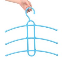 드레스룸 블라인드드레스룸 피쉬본 3 레이어 다기능 옷걸이 옷장 미끄럼 방지 플라스틱 아파트드레스룸 시스템행거설치 드레스룸시공 작은방드레스룸, Blue