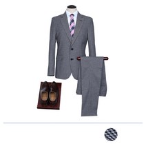 모던브릭 하운드 투스 그레이 수트