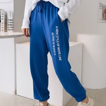 민트위니 여성용 조거레터링 트레이닝바지 오버핏 배기