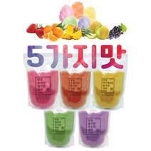 [당일발송] (무료배송) 천연 솜사탕설탕 다섯가지맛 딸기 오렌지 파인애플 메론 포도 세트상품, 1세트