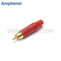 암페놀 ACPR-RED 빨강색 골드도금접점 납땜용 RCA플러그