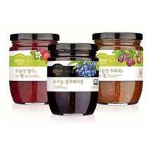 [정원] [복음자리] 무농약 딸기잼 360g+무농약무화과 350g+유기농 블루베리잼 340g, 3개, 360g