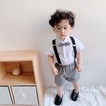 아기정장 유아 남아 아동 영국 격자 반바지 4종세트 결혼식 돌잔치 특별한날 코디정장세트