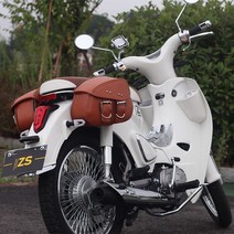 가방 사이드백 리어 클래식 스쿠터 새들 프론트 오토바이 자전거 바이크, 블랙 도트